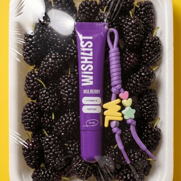 Бальзам-блеск для губ WiSHLiST LIP GLOSS BALM MULBERRY 10 г + брелок-шнурок