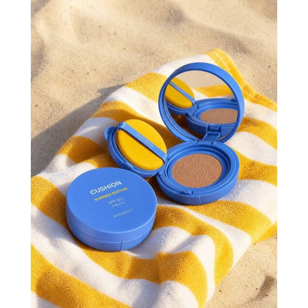 Moday AIR CUSHION BB CREAM SPF 50+PA+++ cu niacinamidă și pantenol, 15 g, cremă de protecție solară adaptivă cu pernă