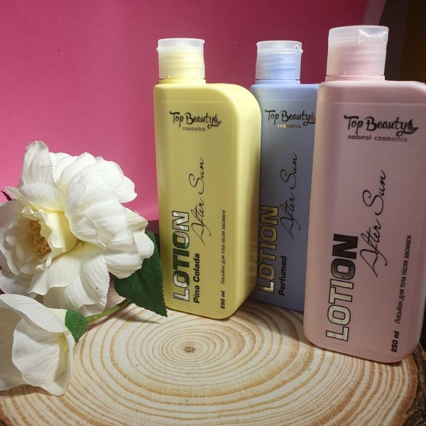 Лосьон после загара с алоэ вера, д-пантенолом и маслом конопли Top Beauty 250 мл