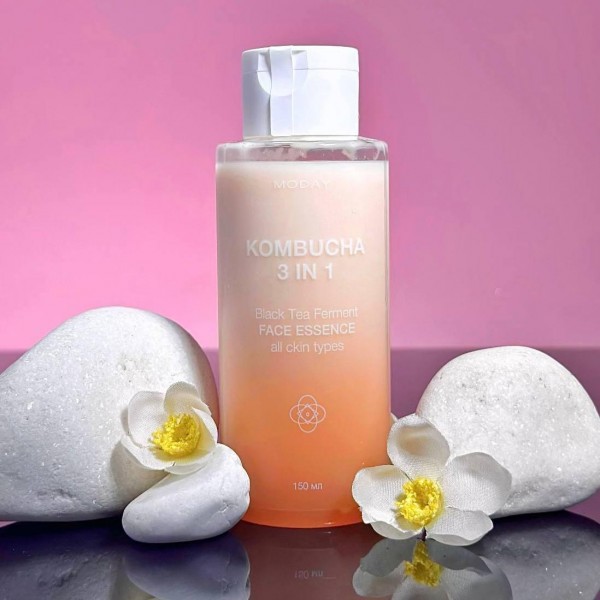 Esență facială multifuncțională MODAY Kombucha 3 în 1 pe bază de ceai negru fermentat 150 ml