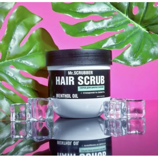 Scrub pentru scalp si par cu ulei de mentol si keratina Mr.Scrubber Hair Scrub Menthol Oil 250 g Scrub pentru scalp si par cu ulei de mentol si keratina Mr.Scrubber Hair Scrub Menthol Oil 250 g